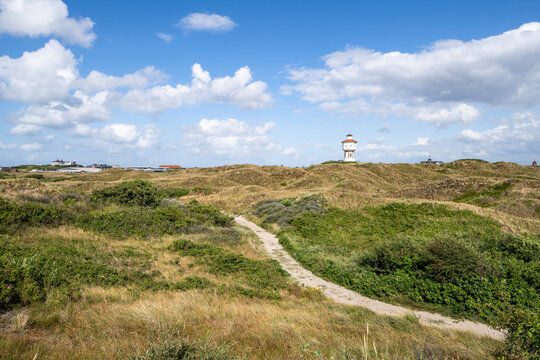 Langeoog water tower in summer, East Frisian Islands, Germany