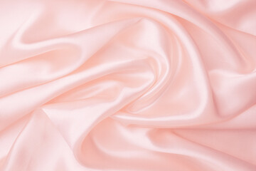 Elegance pink satin silk with waves, abstract background luxury cloth, elegant design. Abstract...
