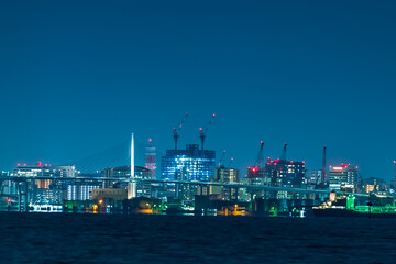 Obraz premium 志賀島から見る福岡の都市夜景