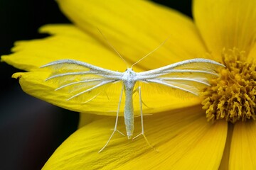white butterfly on a yellow flower