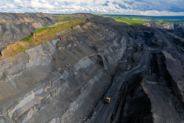Coal quarry from the side part above
