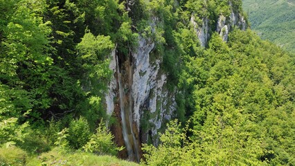 Waterfall Skakavac near Sarajevo , Bosnia and Herzegovina. Waterfall is 98 metres high.