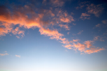 pink clouds in the morning, beautiful sky