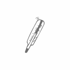 Vector mercury thermometer in doodle style