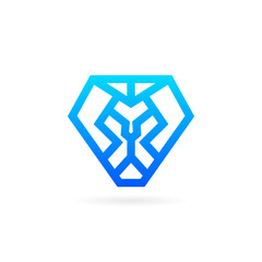 diamond lion logo design