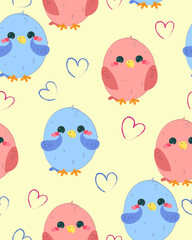 seamless pattern with birds