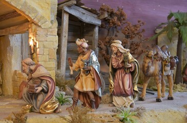 Weihnachtskrippe orientalisch , nativity scene,
Diorama, Modellbau
