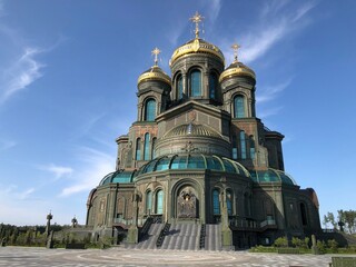 Fototapeta na wymiar Cathedral of the Resurrection of Christ. Russia, Moscow region, Odintsovo city district, Patriot Park territory