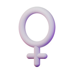 Female Symbol 3D Render Illustration 3