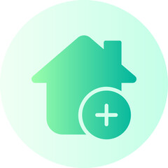 Obraz premium houses gradient icon