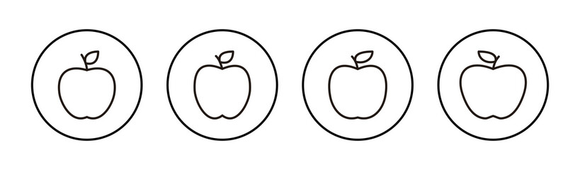 Apple icons set. Apple sign and symbols for web design.