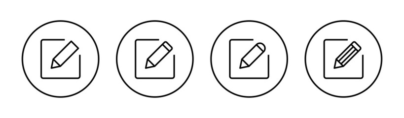 Edit icons set. edit document sign and symbol. edit text icon. pencil. sign up
