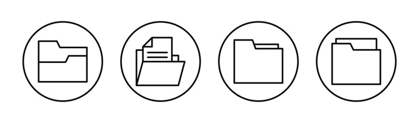 Folder icons set. folder sign and symbol