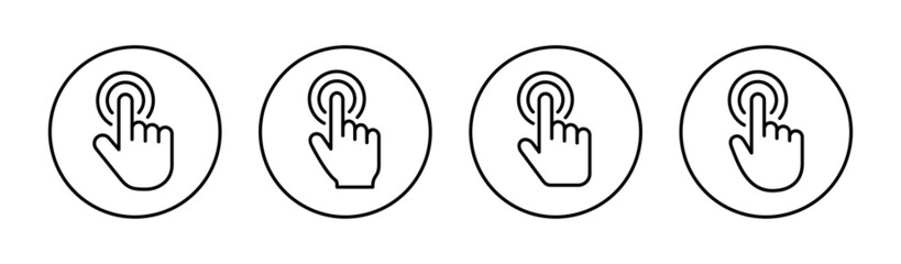 Hand cursor icons set. cursor sign and symbol. hand cursor icon clik