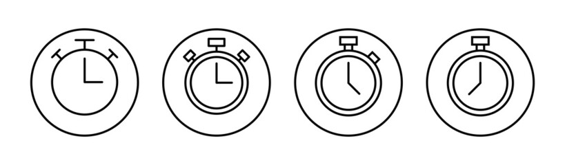 Stopwatch icon. Timer sign and symbol. Countdown icon. Period of time