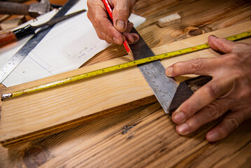 carpenter working on a wood
