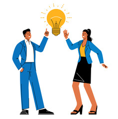 Fresh bright idea finding.