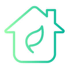 eco house gradient icon