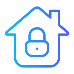 Obraz premium security gradient icon