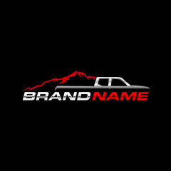 offroad automotive logo template