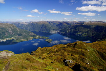 Fototapeta na wymiar Sørfjord (Osterøy) - Fjord in Norway