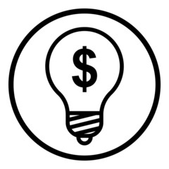 Circle Flat Icon Isolated On White Background