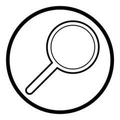 Circle Flat Icon Isolated On White Background