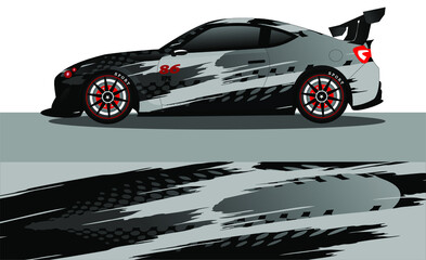car wrap abstract racing graphic background for vinyl wrap and stickers © Arjuna