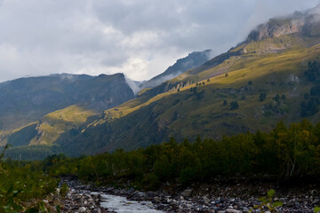 Naklejka premium Caucasus Mountains in September