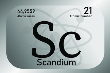 Vector illustration of a sign, symbol of the carbon atom, an element of the periodic table.