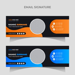 Modern Clean Email Signature Template for business With Image and colorful