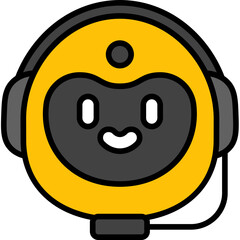 bot filled outline icon