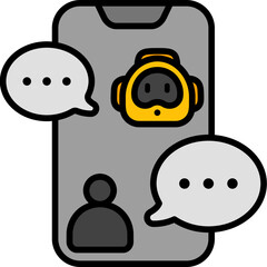 mobile filled outline icon