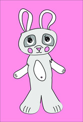Cute rabbit for girls.