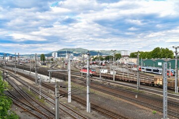 Fototapeta na wymiar AUT, Hauptbahnhof Linz, Gleisanlagen, Verschub