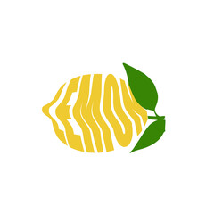 Fototapeta premium lemon vector illustration of letters inscribed in the shape of an lemon