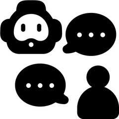 conversation glyph icon