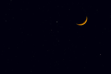 Obraz na płótnie Canvas Crescent Moon and Stars