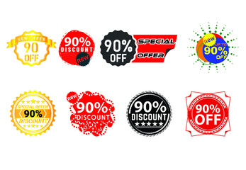 90 percent discount new offer logo and icon design bundle