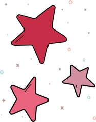 A vector set of star symbols used for magazines.