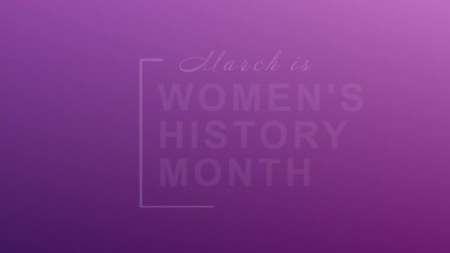 Women's History Month - animated text background