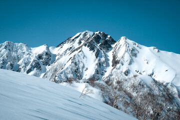 見事な冬山の風景