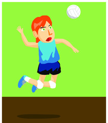 バレーボール　アッタク 強烈