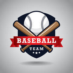 Baseball team logo design template