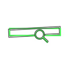 Website search bar vector icon on white isolated background. Layers grouped for easy editing illustration. For your design.
