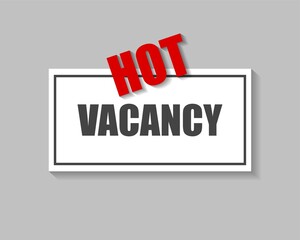 Hot vacancy plate icon on white isolated background. Layers grouped for easy editing illustration. For your design.