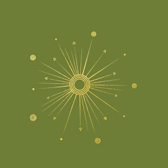 Abstract gold star