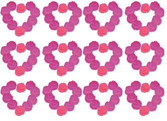 stone red heart on a white background.