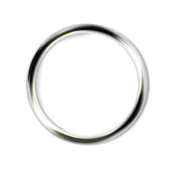Silver ring 3d render isolated on a white background
