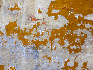 Abstract background and texture of cracked painted wall.
